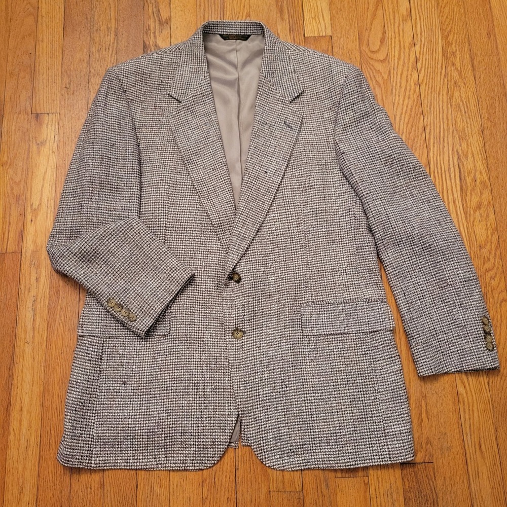 Lacrosse 44L Sport Coat Matka Silk Tweed Handloomed BLAZER‎ Mob Boss Academia